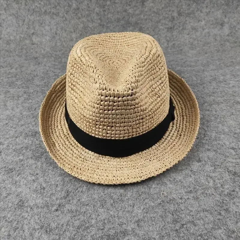 XL Large Size 61cm Panama Straw Hat for Woman and Man Foldable Straw Woven Sun Hat UPF 50+ Uv Sun Protection Shading Summer Hat