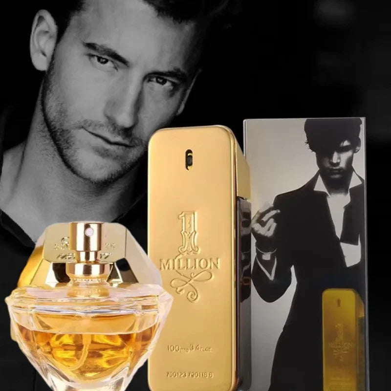 New Gold Millionaire Prive Men's Perfume 100ml Seductive Wood Leather Fragrance Lasting Fragrance High-end Valentine's Day Gift