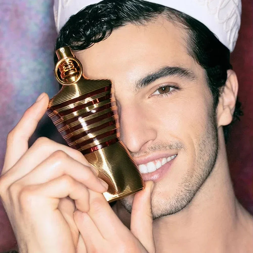 100ML 3.4FL.OZ Leather Notes Men's Eau De Parfum Woody Nutty Warm Spicy Chocolate Scent Male's Fragrance Spray for Man