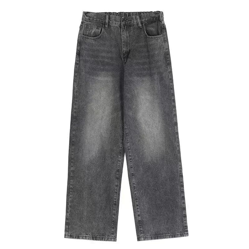 Y2K Jeans Best-Selling Retro Personalized Print Jeans Men New Punk Hip Hop Gothic Loose Straight Jeans Couple Street Wear
