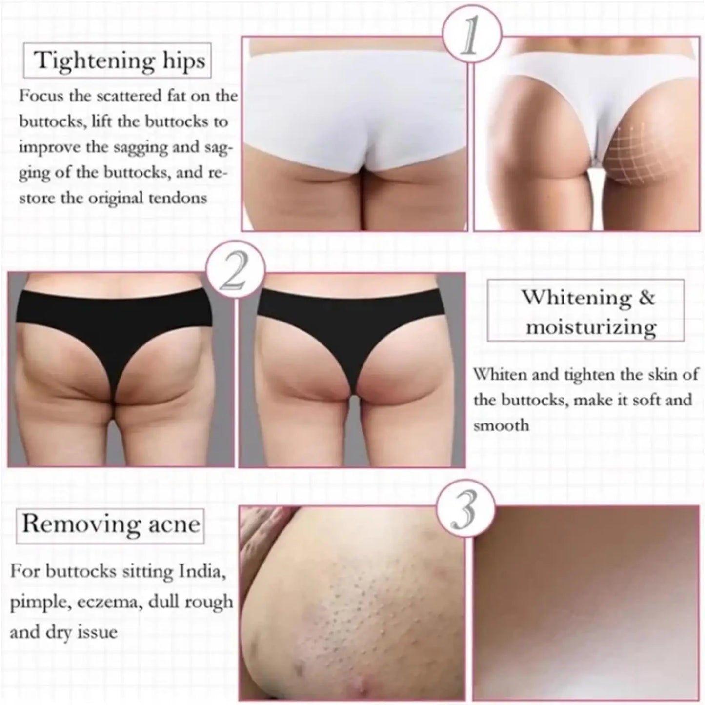 Buttock Enlargement Oil Butt Lift Up Firming Big Hip Enhance Cream Increase Butt Breast Plump Growth Tighten Shape Sexy BodyCare