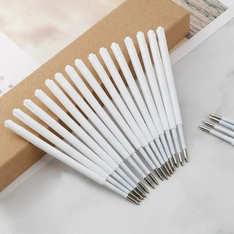 10-20pcs 0.7MM Ballpoint Pen Plastic G2 Refills Blue/Black Ink for Pens Writting Parts Office Stationery