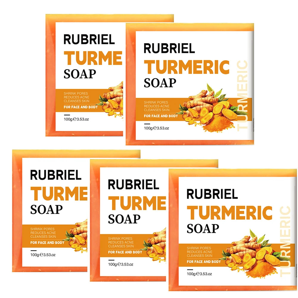 100g Original Turmeric Soap For Dark Spot Skin Whitening Facial Body Hand Make Soap Bar Deep Cleaning Ginger Moisturizing