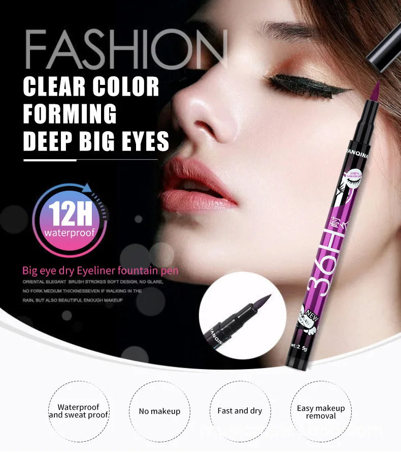 1 Pcs Black Brown Long Lasting Eye Liner Pencil Waterproof Eyeliner Smudge-Proof Cosmetic Beauty Makeup Smooth Liquid Eye liner