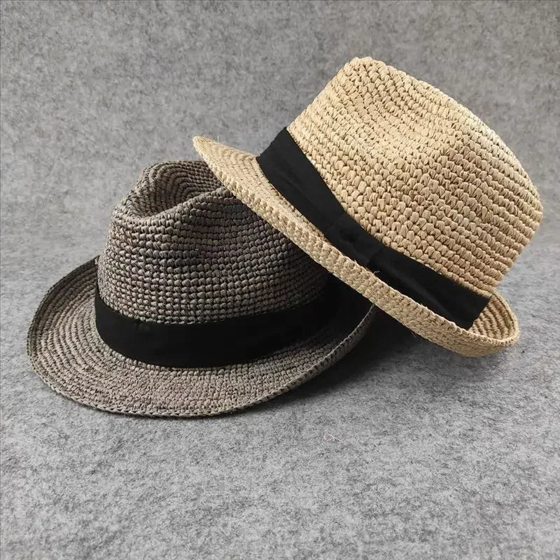 XL Large Size 61cm Panama Straw Hat for Woman and Man Foldable Straw Woven Sun Hat UPF 50+ Uv Sun Protection Shading Summer Hat
