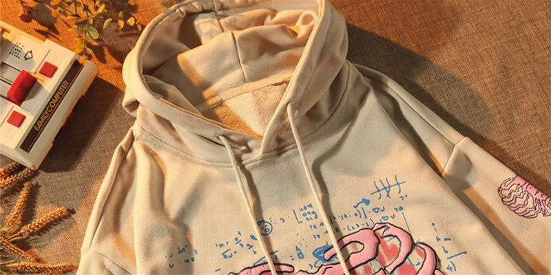 Y2K Pink Skeleton Hoodies Women Autumn Streetwear pullover Goth Sweatshirts Harajuku Grunge Oversized Winter Hoodies Female