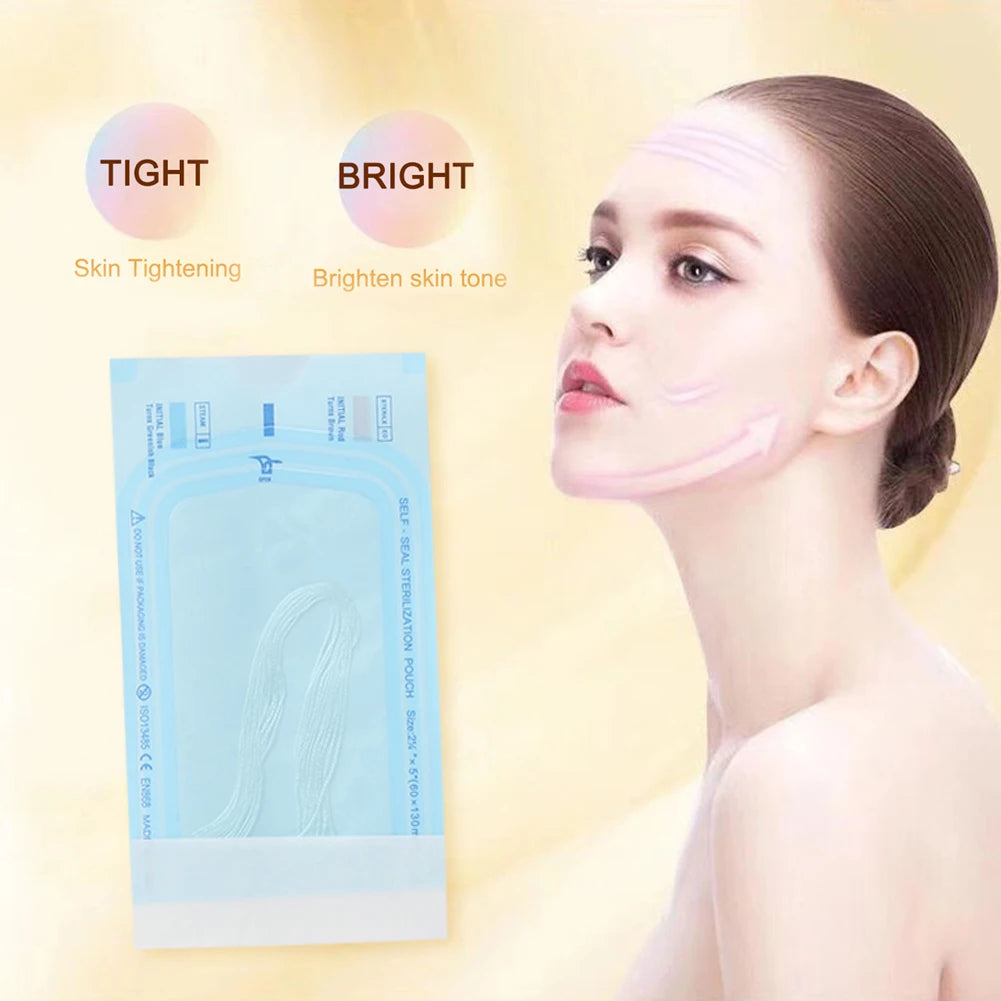 1-360Pcs Absorbent Collagen Threads No Needle Gold Protein Line Anti Aging Women Collagen Face Filler Protein Thread Skin Care
