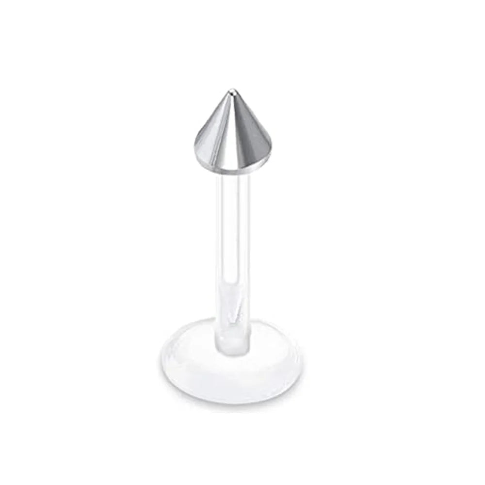 WKOUD 16g Stainless Steel Lip Labret Piercing Crystal Ball Monroe Lip Stud Helix Tragus Conch Cartilage Earrings 6/8/10mm