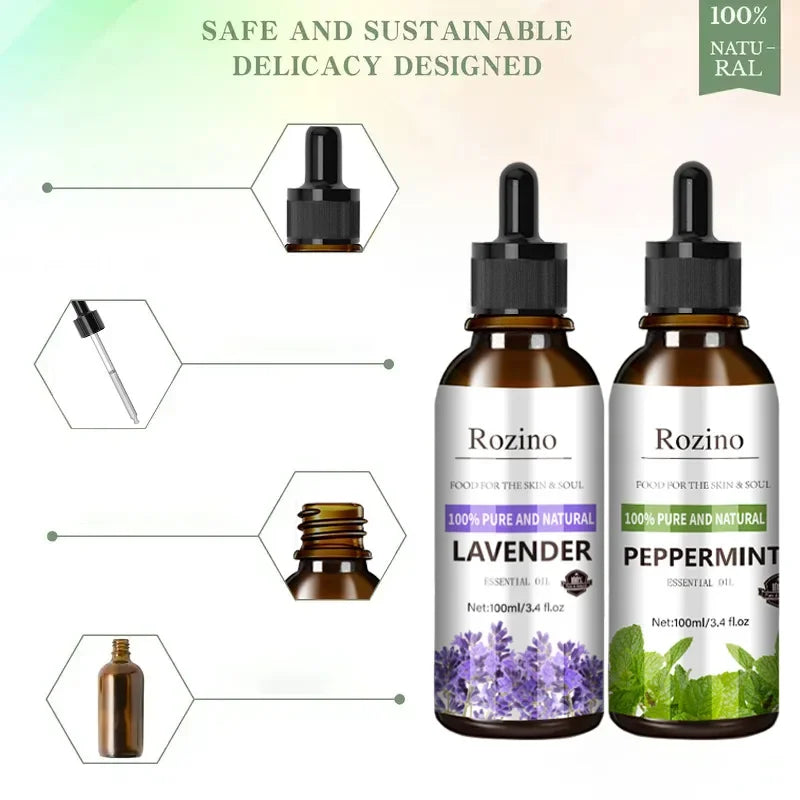 100ml Lavender Plant Essential Oil SPA Perfume Moisturizing Comfortable Calming Nourishing and Moisturizing Massage Essence