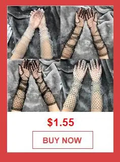 1 Pairs Lace Fingerless Wedding Gloves Beautiful See Through Bowknot Bride Party Gloves Female Vintage Soft Short Gloves