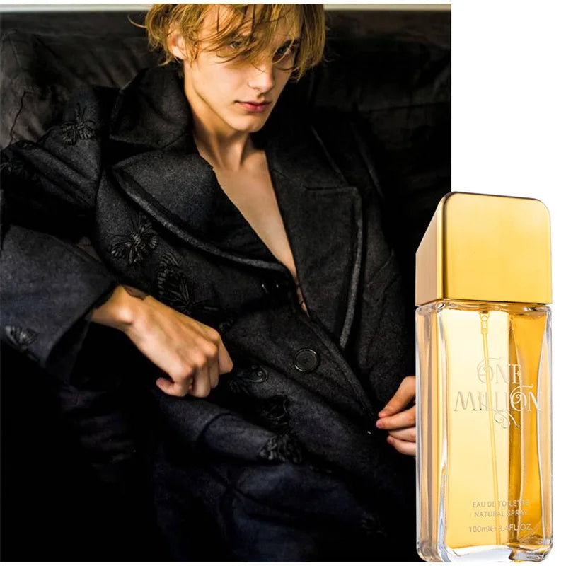 New Gold Millionaire Prive Men's Perfume 100ml Seductive Wood Leather Fragrance Lasting Fragrance High-end Valentine's Day Gift