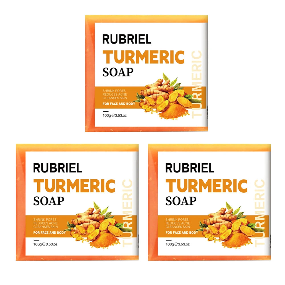 100g Original Turmeric Soap For Dark Spot Skin Whitening Facial Body Hand Make Soap Bar Deep Cleaning Ginger Moisturizing