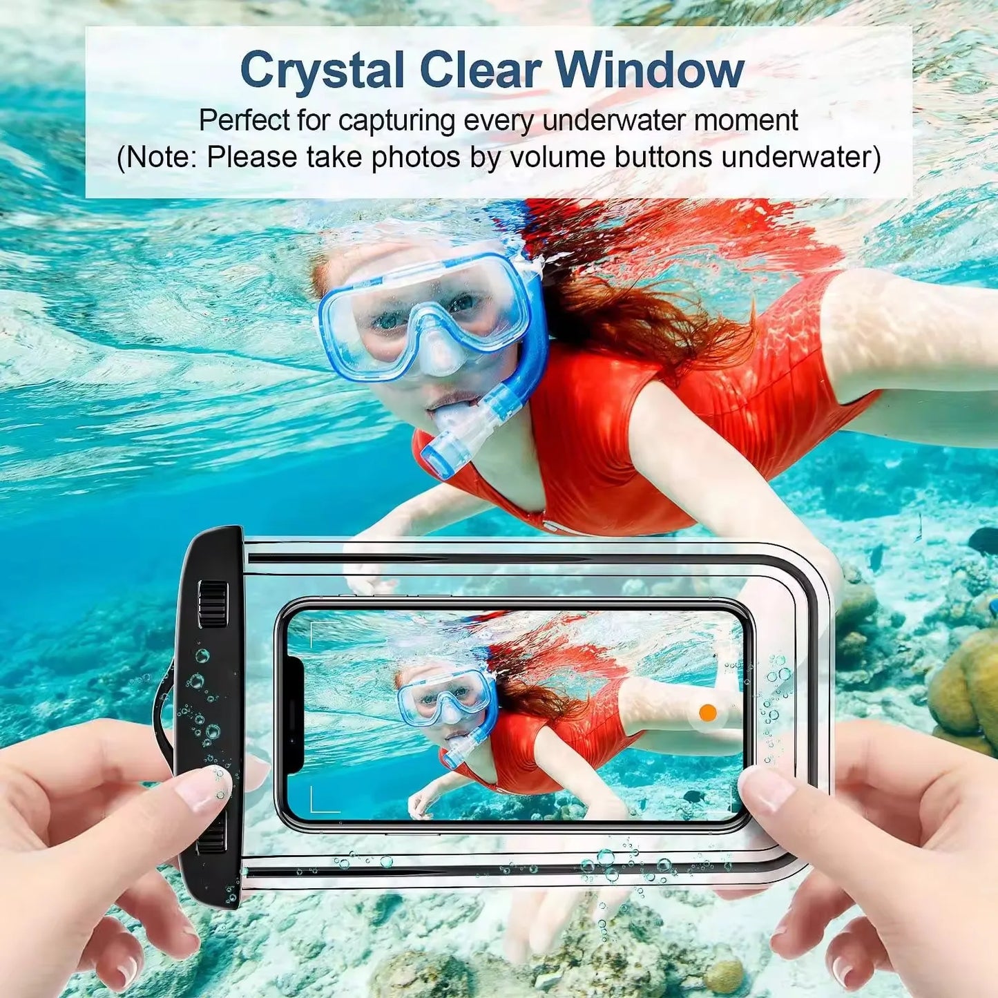 1-3Pcs Waterproof Phone Pouch Drift Diving Swimming Bag Underwater Dry Bag For Phone Water Sports Beach Pool Skiing 6 inch