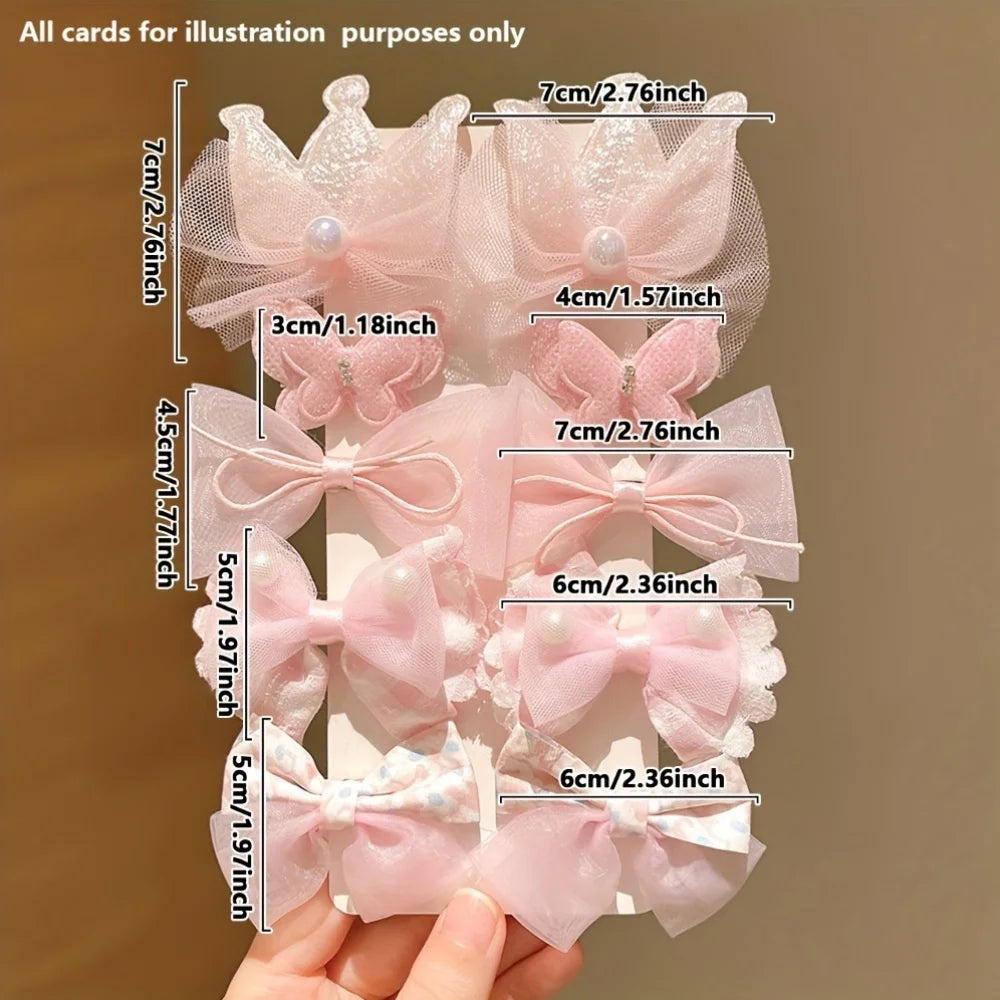 10 Pieces of Sweet Pink Hairpins Are Cute and Versatile
