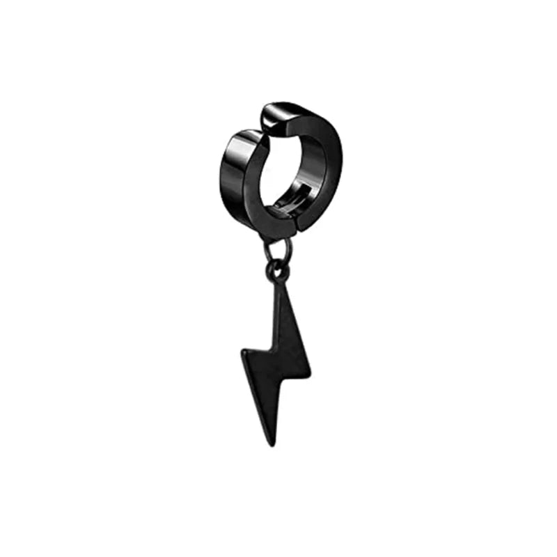 1-15 Pieces Clip on Earrings Set for Men Stainless Steel Black Fake Piercing Earring Mens Hoop Non-piercing Earrings