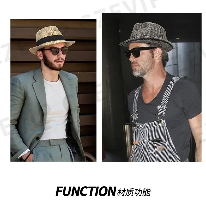 XL Large Size 61cm Panama Straw Hat for Woman and Man Foldable Straw Woven Sun Hat UPF 50+ Uv Sun Protection Shading Summer Hat