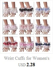 Steampunk Lolita Hand Sleeve Wrist Cuffs Ruffled Floral Lace Elastic Bracelet XX9D