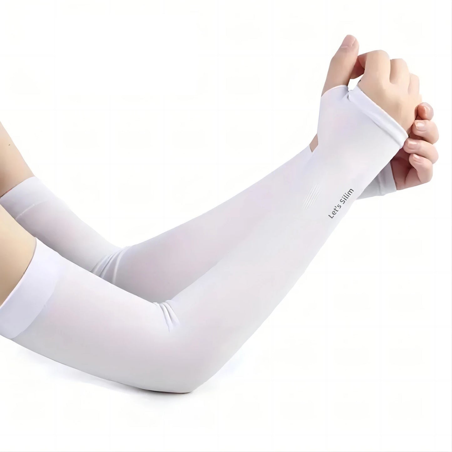 1 Pair Ice Silk Sun Protection Arm Covers Unisex Elbow Cover Outdoor Cycling Running Fishing Driving Cool Anti-UV Arm Sleeves