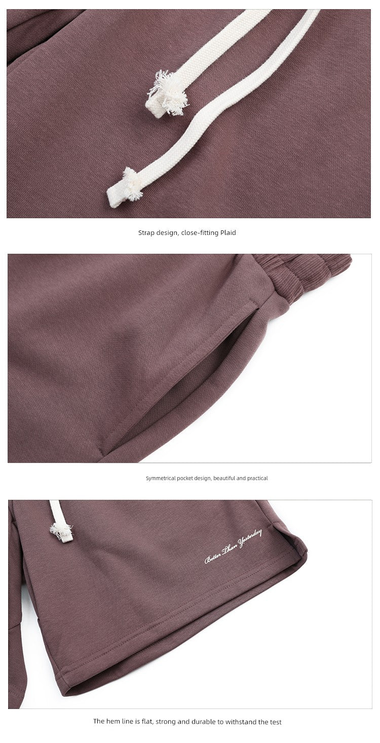 C Bao Chris Fifth Pants Men's Basketball Middle Pants Pure Cotton Outerwear Loose Workout Pants Sports Easiest for Match Casual Shorts