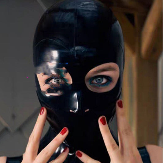 Men And Women Latex Clothing Headgear Hat Mask