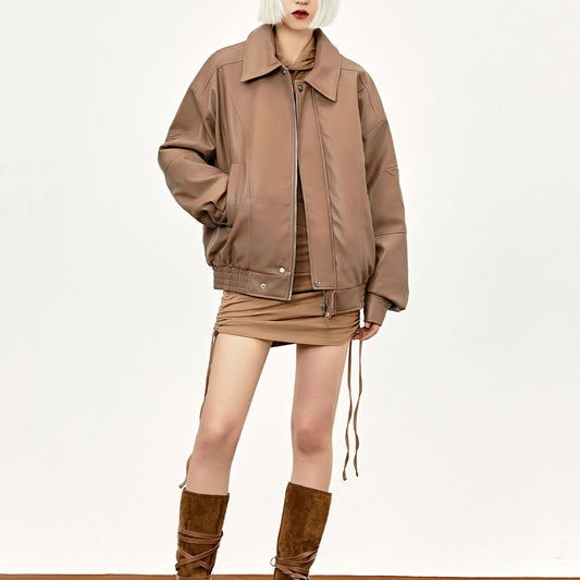 Deconstructing Leather Coat Warm-keeping Cotton Clothing Men