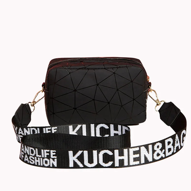 Yogodlns Fashion Laser Shoulder Messenger Bag Female Small Square Bag PU Leather Crossbody Bag Trendy New Satchel Bag Bolsa