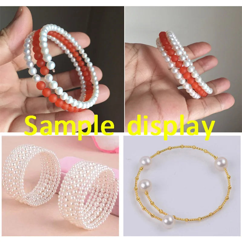 100 Loops Gold Steel Color Memory Wire 60mm Bracelet Bangle Loop 115mm Necklace Collar Hoop for Jewelry Making DIY Accessories