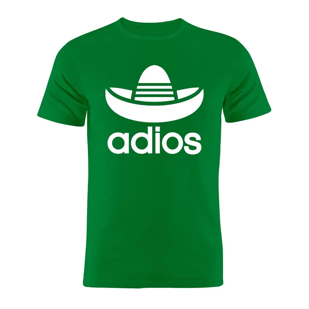 100% Cotton Unisex T Shirt Adios Goodbye Spanish Mexican Funny Parody Geek Gift Tee