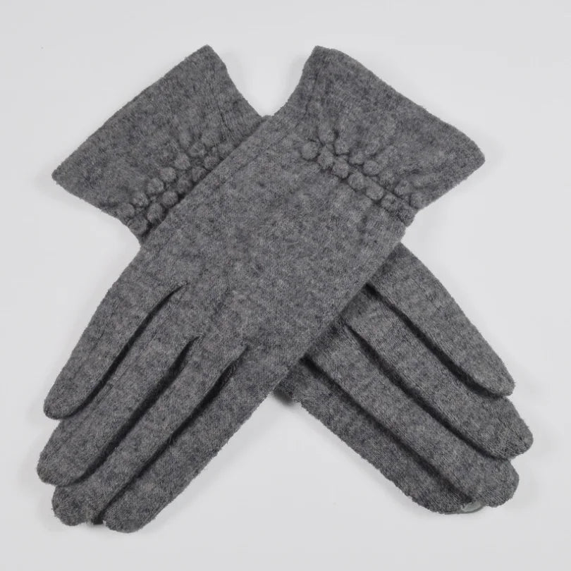 [BYSIFA] Winter Women Wool Gloves New Thick Warm Touch Screen Ladies Gloves Spring Autumn Soft  Elegant Hot Pink Mittens Gloves