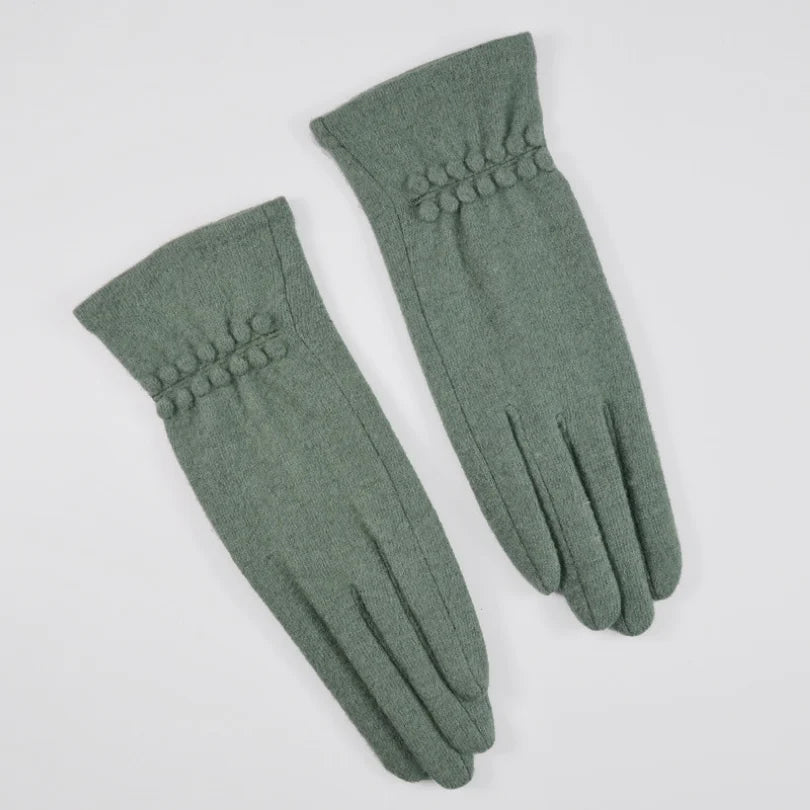[BYSIFA] Winter Women Wool Gloves New Thick Warm Touch Screen Ladies Gloves Spring Autumn Soft  Elegant Hot Pink Mittens Gloves
