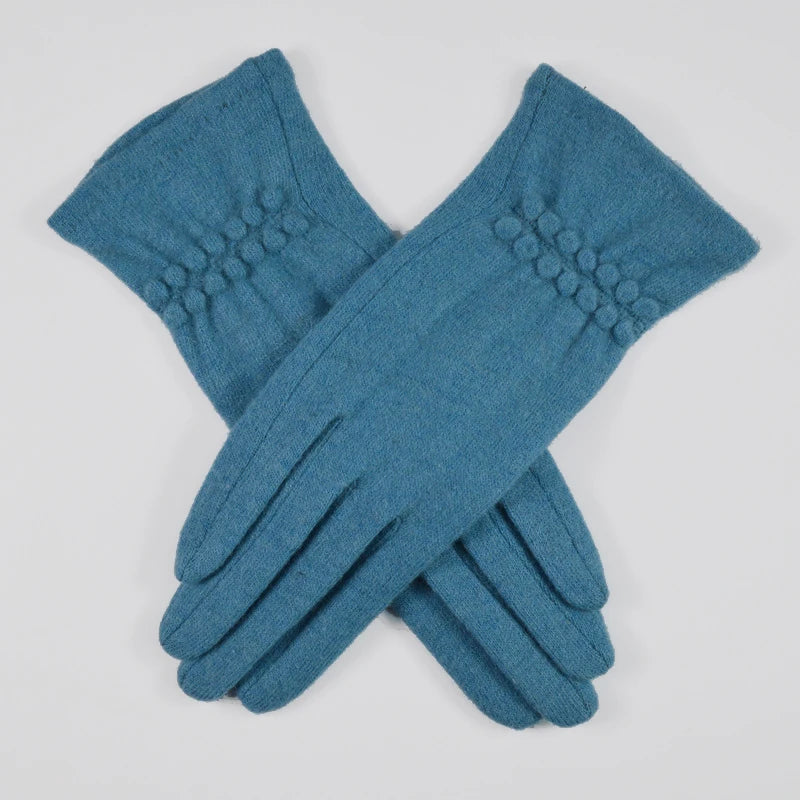 [BYSIFA] Winter Women Wool Gloves New Thick Warm Touch Screen Ladies Gloves Spring Autumn Soft  Elegant Hot Pink Mittens Gloves