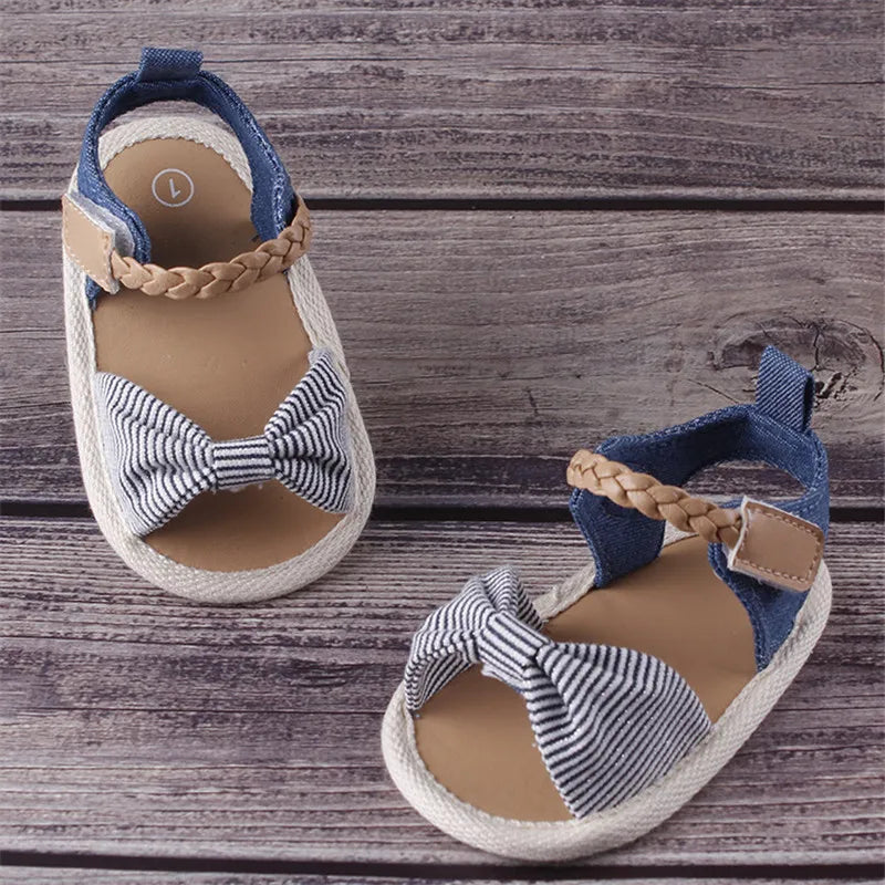 0-18Months Newborn Baby Sandals Floral Print Princess Sandals Sneakers for Infant Girls Toddler Soft Crib Walkers Shoes