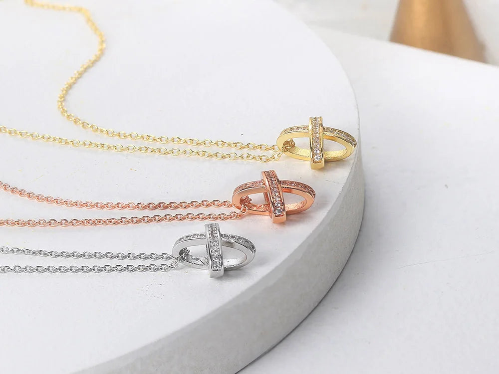 ZHOUYANG Pendants Necklace For Women Hollow Cross Rose Gold Color Choker Chain Fashion Necklaces 2024 Jewelry Daily Gift N205