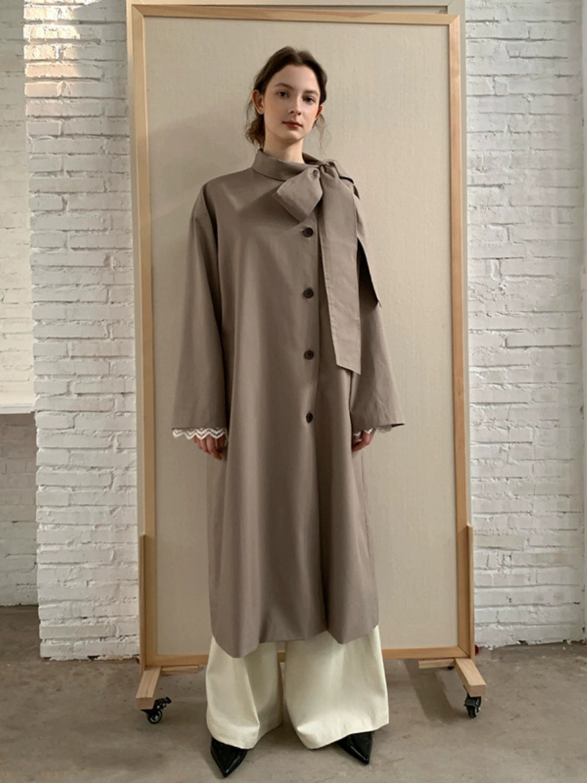 [Pick a Unique] Early Autumn New Arrival K-style Retro Work Clothing Stylish Long Trench Coat Female