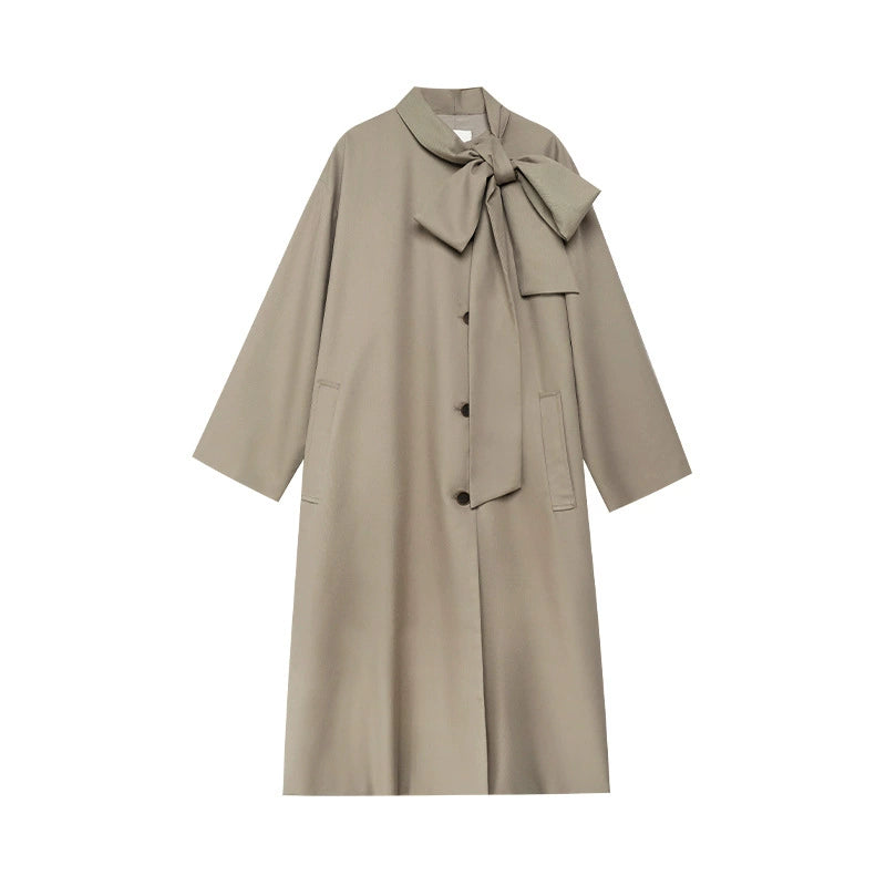 [Pick a Unique] Early Autumn New Arrival K-style Retro Work Clothing Stylish Long Trench Coat Female