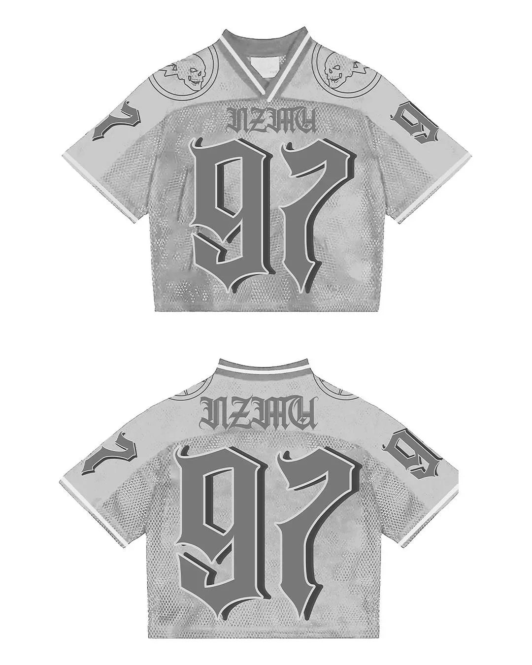 Y2K Unisex Breathable T Shirt American Fashionable splicing football loose jersey casual Streetwear Hip Hop men women t shirt