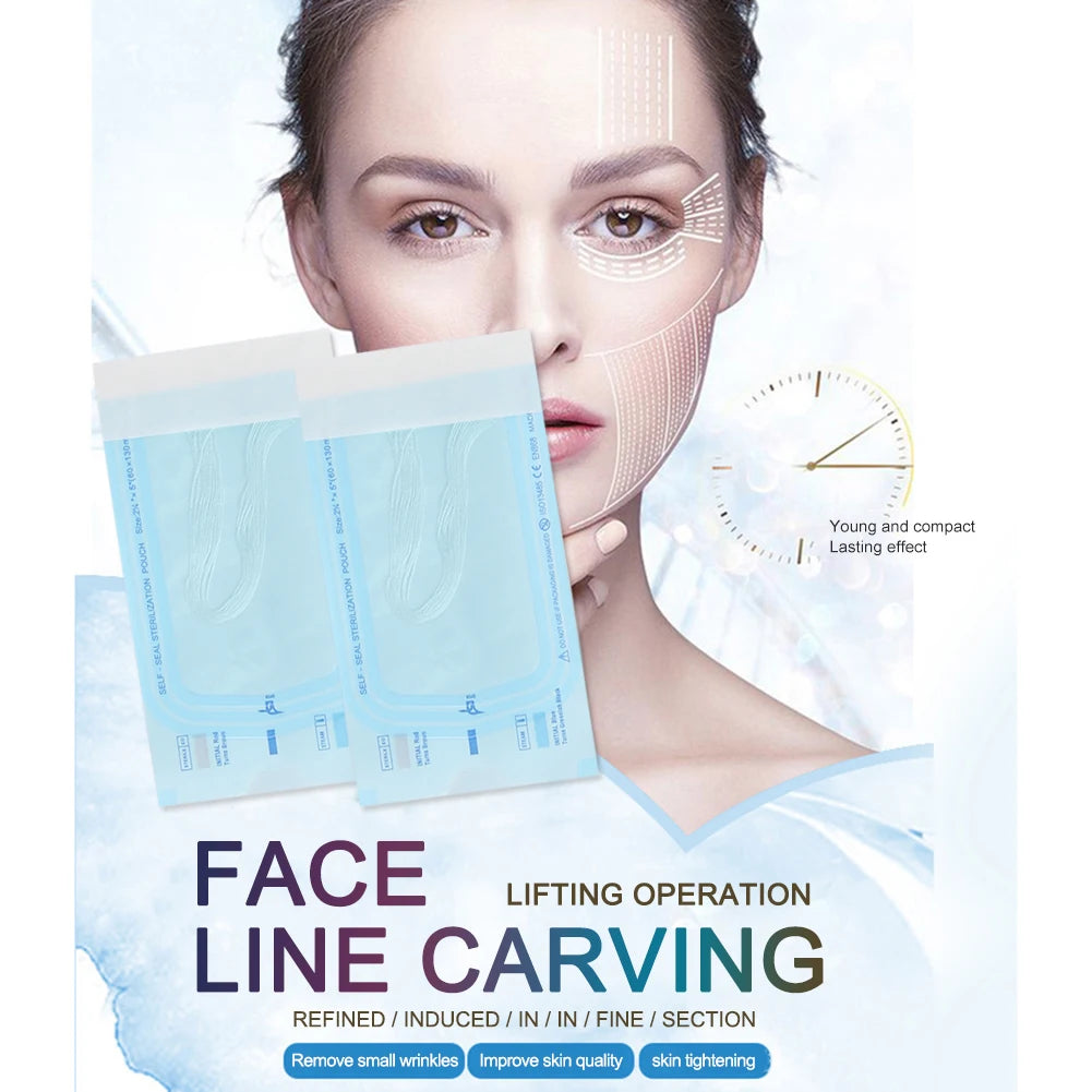 1-360Pcs Absorbent Collagen Threads No Needle Gold Protein Line Anti Aging Women Collagen Face Filler Protein Thread Skin Care