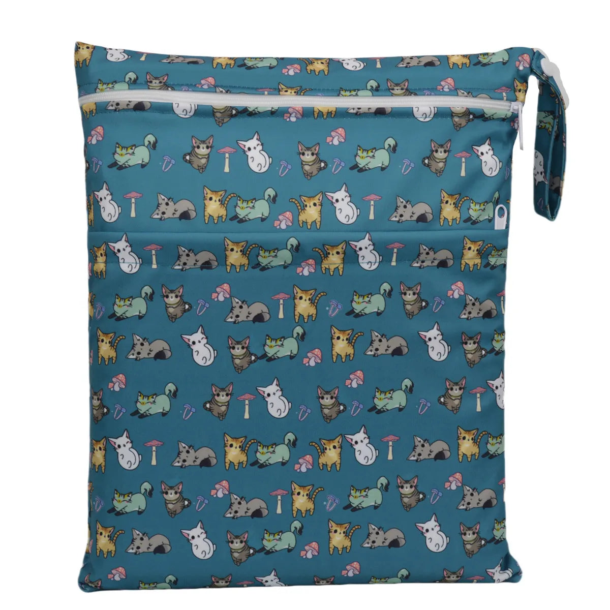 [Sigzagor] Wet Dry Bag With Two Zippered Baby Diaper Nappy Waterproof Reusable Washable