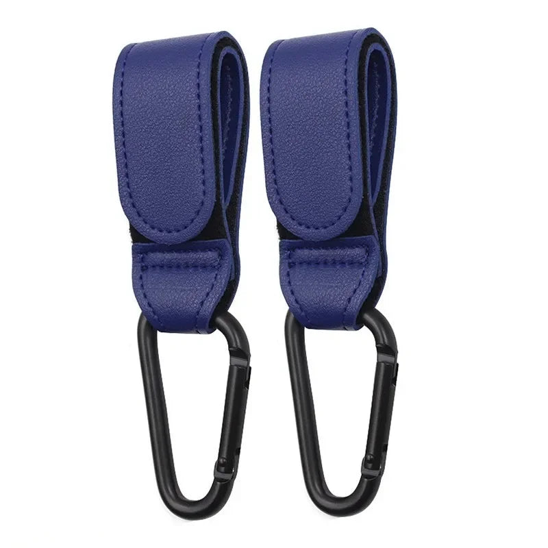 1/2pcs PU Leather Baby Stroller Hook for Pram Rotate 360 Degree Rotatable Cart Organizer Pram Hook Stroller Accessories