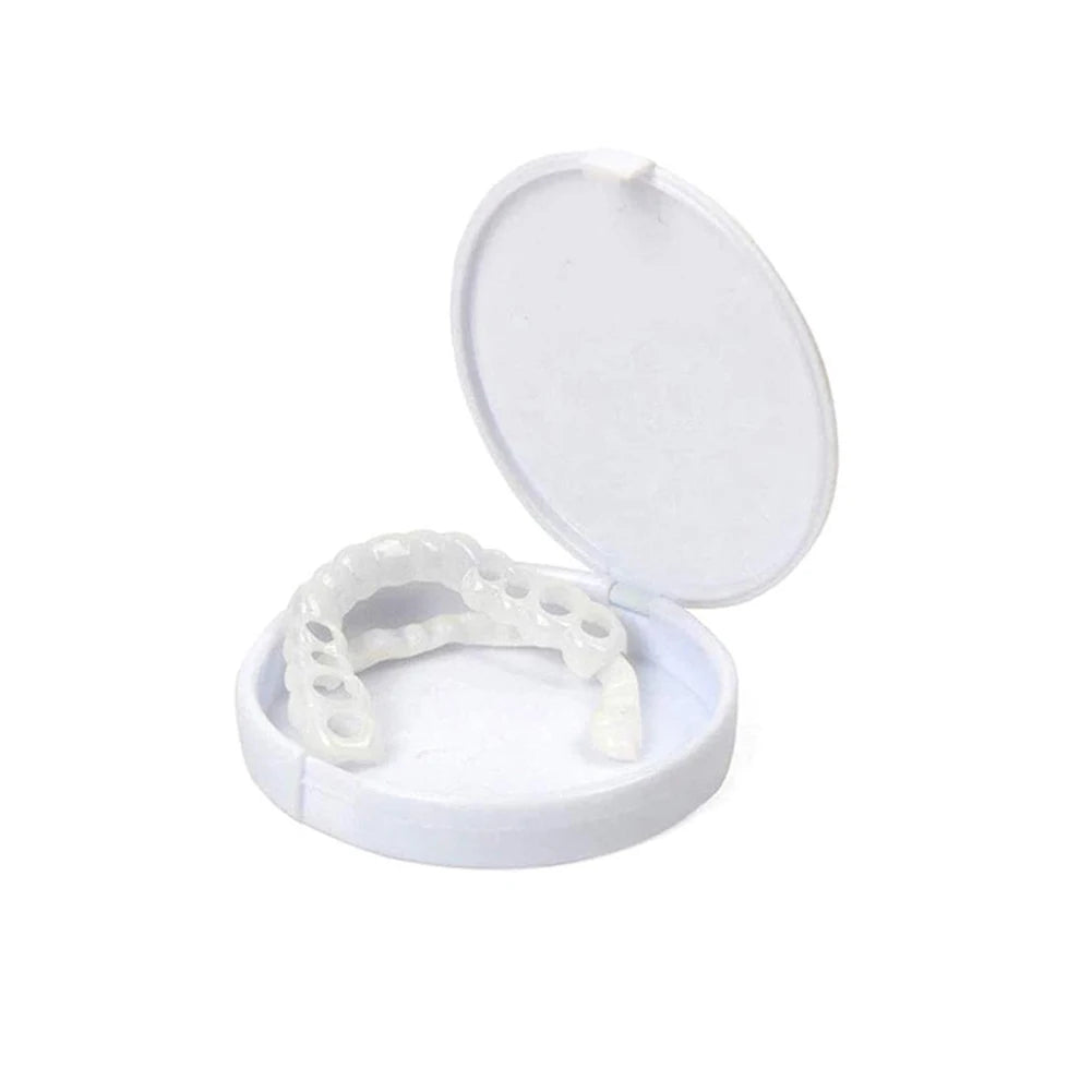 1-5Set Upper Lower Temporary Fit Fake Teeth Cosmetic Denture Smile Veneers False Teeth Brace Cover Upper False Tooth Cover Snap