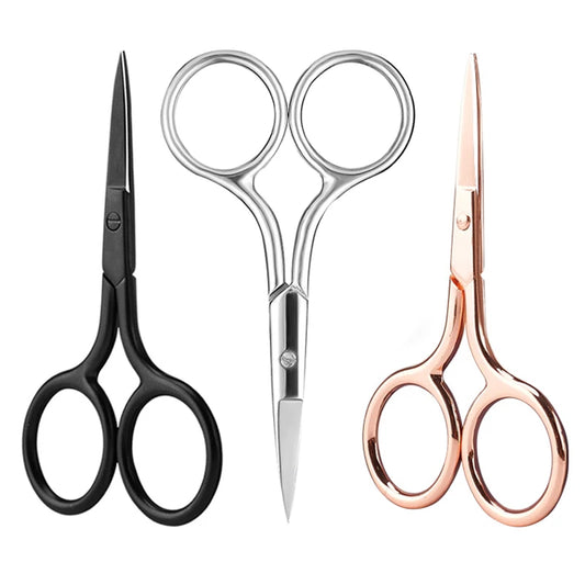 Z'LRAQI BEAUTY Rose Gold eyebrow scissors Eyelash Stainless steel pointed mini embroidery scissors Multi-functional