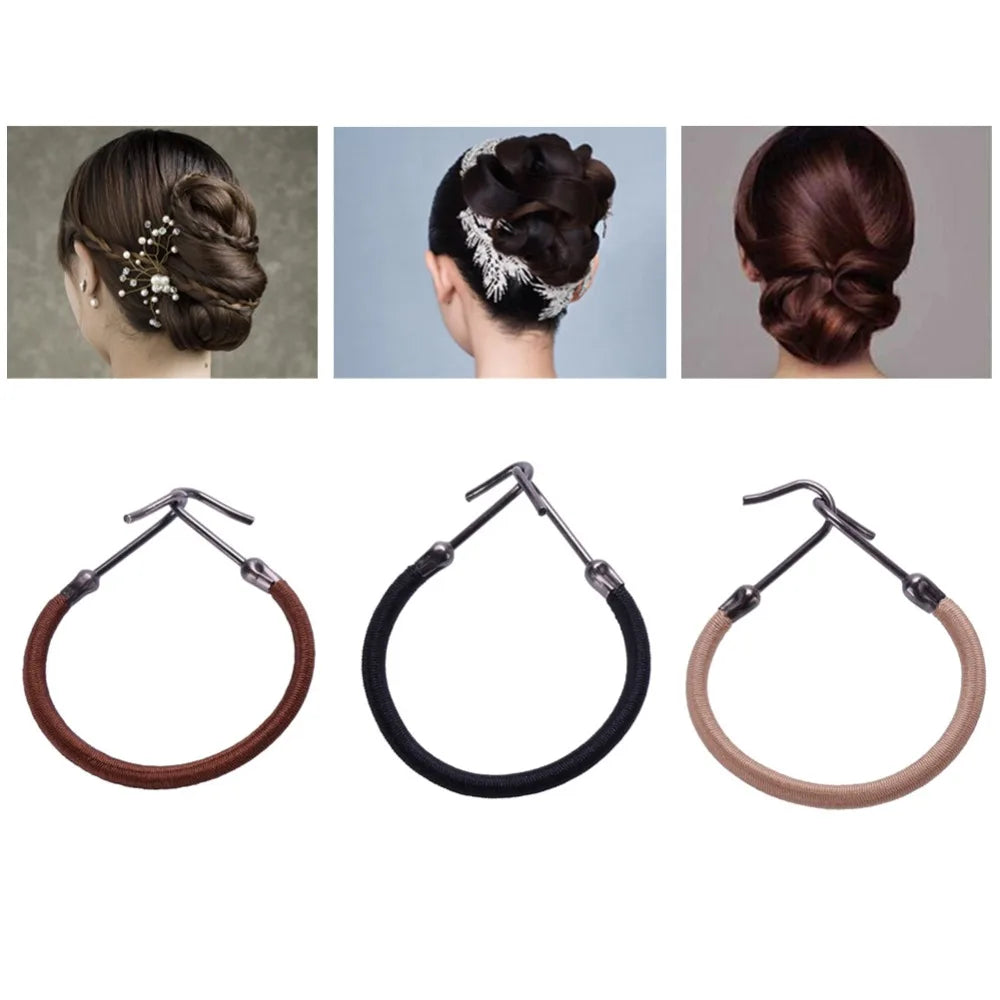 1/5/10pcs Casual Elastic Clips Bows Girls Women Bands Gum With Hooks Ponytail Holder Bungee Hair Thick Hair Accessories Headwear