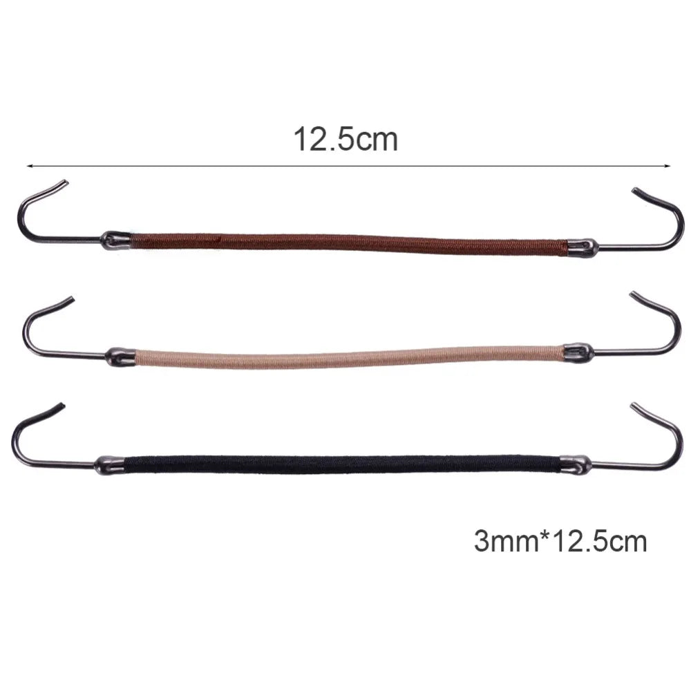 1/5/10pcs Casual Elastic Clips Bows Girls Women Bands Gum With Hooks Ponytail Holder Bungee Hair Thick Hair Accessories Headwear