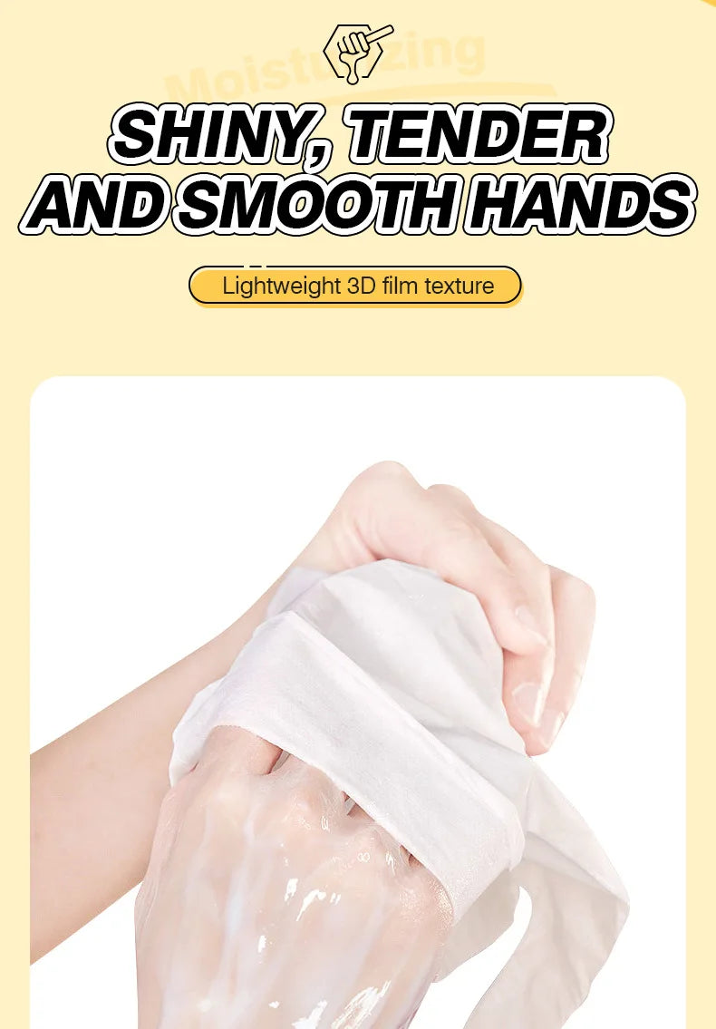 10 Pairs Honey Hand Mask Hands skincare Masks Moisturizing Nourishing Hydrating Tendering Smoothing Hands Skin Care Products
