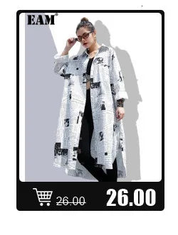 [EAM] Women Black Hollow Out Big Size Midi Shirt Dress New Lapel Long Sleeve Loose Fit Fashion Tide Spring Autumn 2024 1DF6037