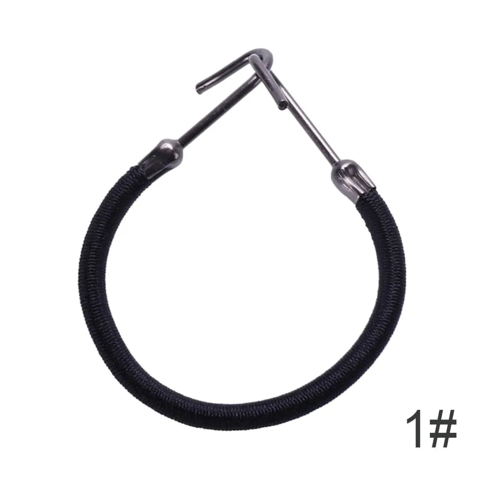 1/5/10pcs Casual Elastic Clips Bows Girls Women Bands Gum With Hooks Ponytail Holder Bungee Hair Thick Hair Accessories Headwear