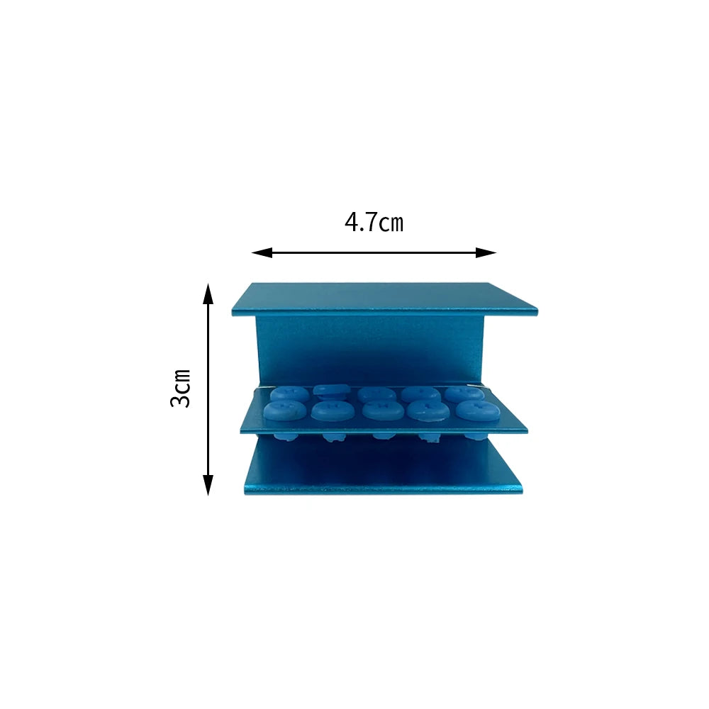 10 Holes Dental Burs Holder Block Case For High Speed Burs& Low Speed Burs Autoclave Sterilizer Burs Organizer Case