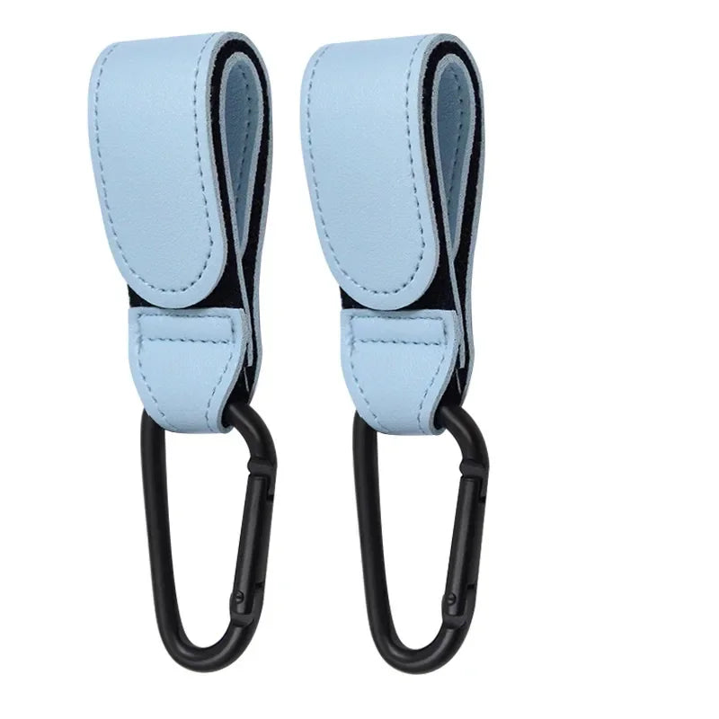 1/2pcs PU Leather Baby Stroller Hook for Pram Rotate 360 Degree Rotatable Cart Organizer Pram Hook Stroller Accessories