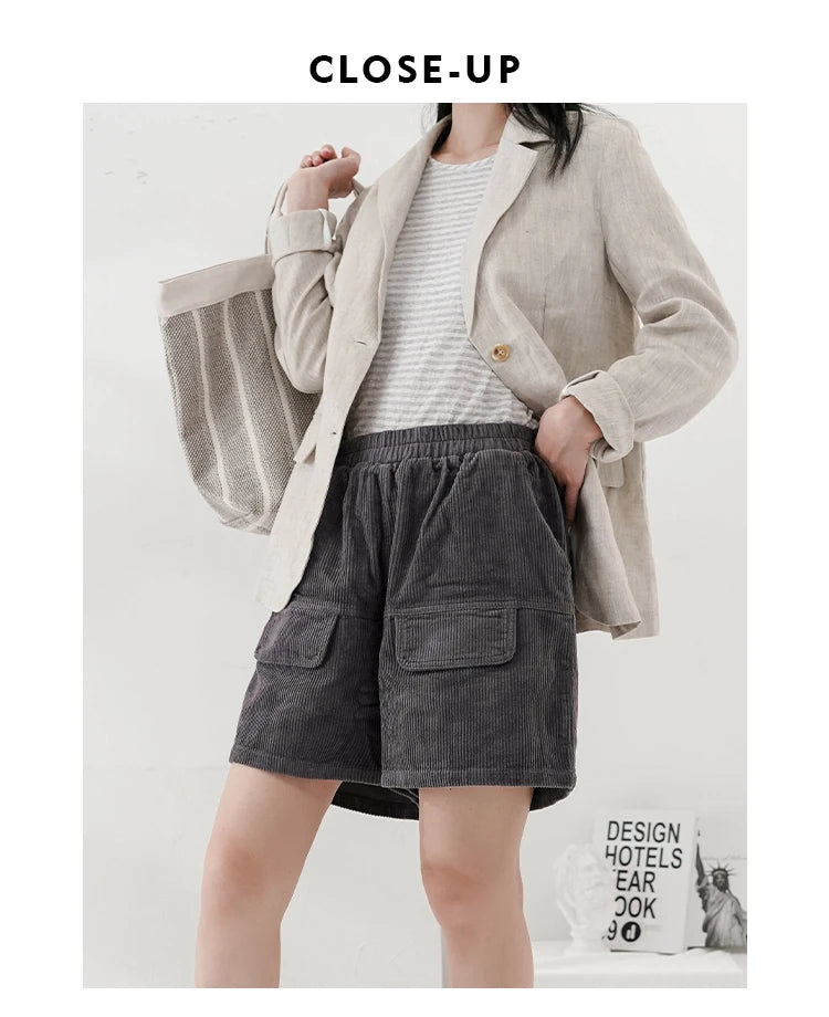 100% Linen Women Blazer Casual Notched Collar Long Sleeve Singgle Breasted Office Lady Outerwear Stylish Tops Retro Coat