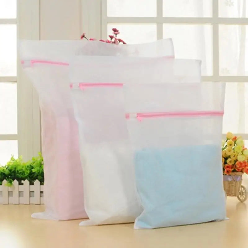1/3PCS Laundry Wash Mesh Bag Clothing Care Foldable Protection Washing Net Filter For Lingerie Underwear Bra Socks Clothes 3